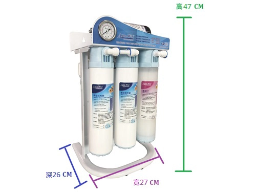 HY-6500 直輸卡式RO機 家用淨水器 純水機 尺寸說明