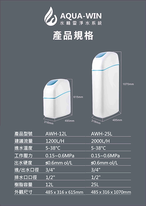 軟水系統規格