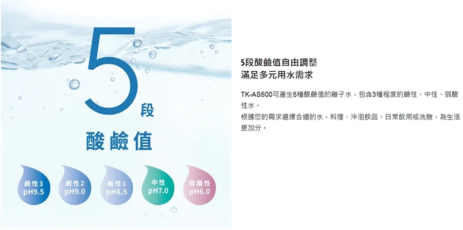 5段酸鹼值自由調整
