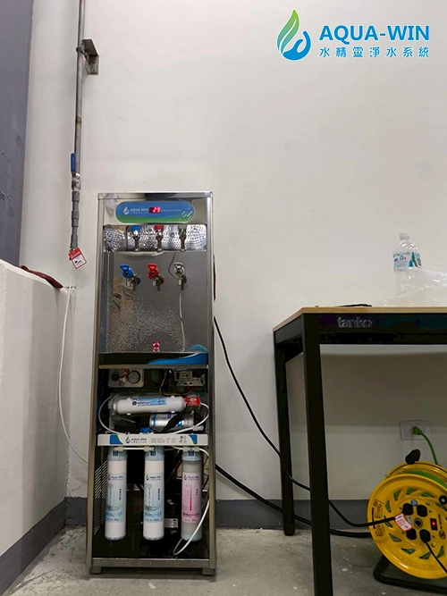 台南中西透天安裝 AW-1862 立式不鏽鋼三溫飲水機，冰溫熱三溫落地型飲水機實際安裝情形實拍