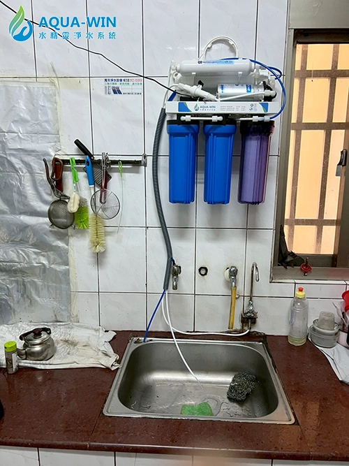 HY-3034 家用傳統型五道 RO 純水機，大樓住宅穩定淨水系統