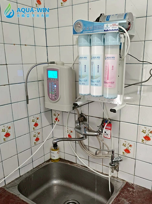 屏東佳冬公寓安裝 HY-6099 五道式 RO 純水機，有桶快拆式配置