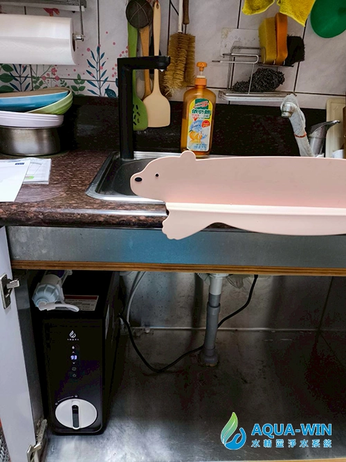 新竹市AW-600淨熱一體機廚下RO加熱淨水器安裝案例