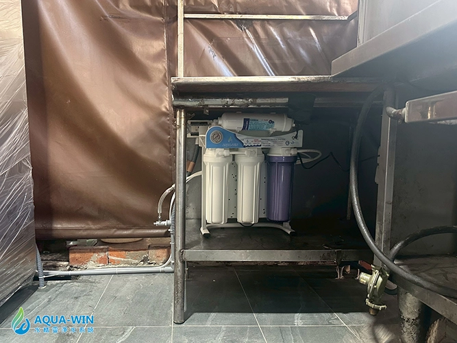 高雄鳥松商用廚房HY5500-3T無桶RO淨水器安裝案例