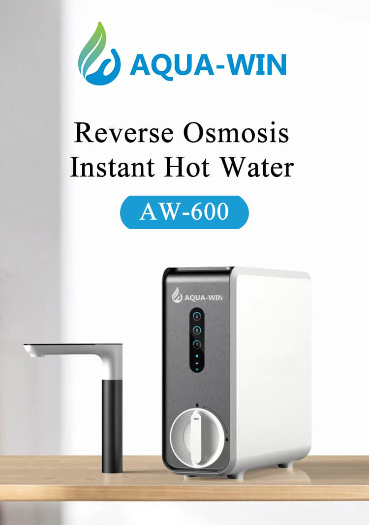 Compact AW-600 RO system with built-in hot water feature