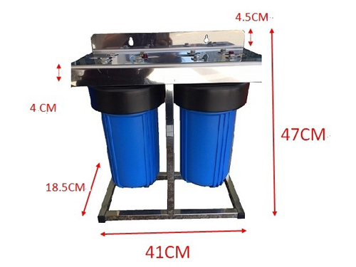 10" Big Blue SS whole House Stand Type 2-Stage Water Purifier