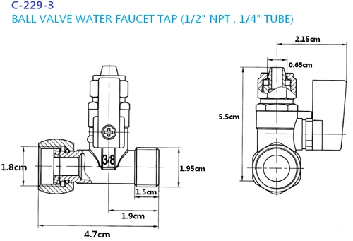 Ball Valve Feed Water Adapter 