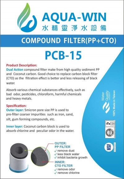 Special cartridge compounds from PP and carbon block