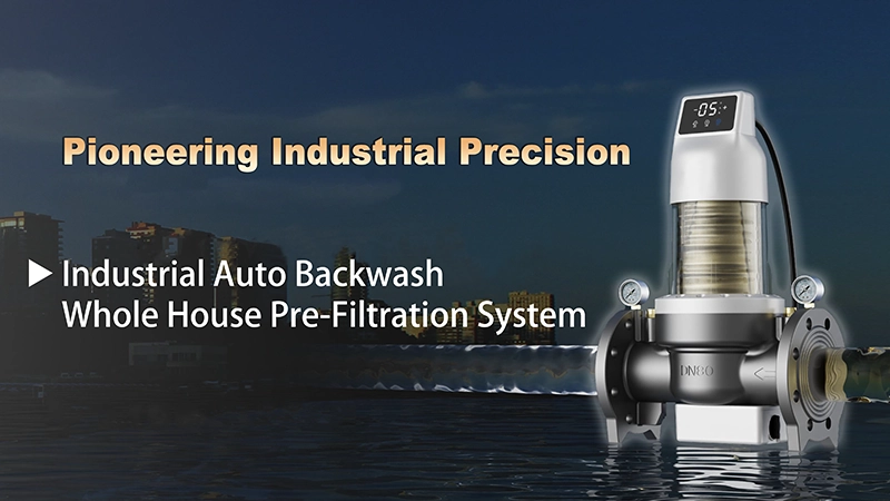 Industrial automatic backwash whole-house pre-filtration system highlighting industrial precision and source-level water protection