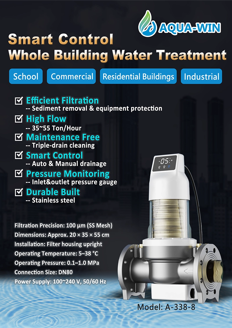(Silver) Smart Whole-House Automatic Backwash Filter